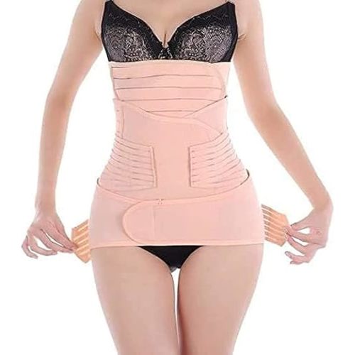 3 in 1 Postpartum Support Recovery Belt Breathable Elastic Adjustable Postpartum Recovery Support Girdle Belly After Birth Belly Band Waist Pelvis Belt Pregnancy Belly Wrap Abdominal Binder