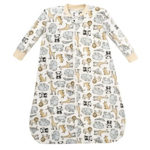 Hudson Baby Long-Sleeve Fleece Sleeping Bag, Kangaroo Neutral, 0-6 Months