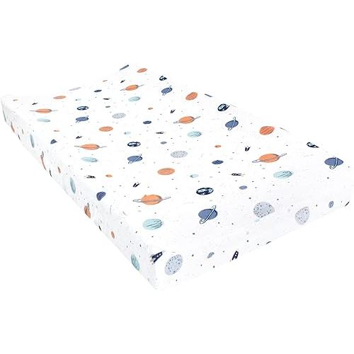Hudson Baby Unisex Baby Changing Pad Cover, Space, One Size