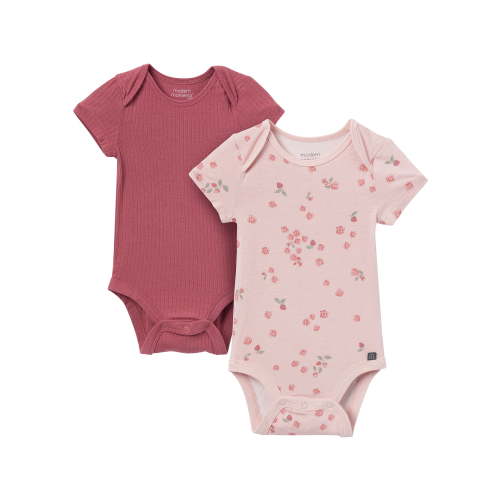 Modern Moments by Gerber Baby Neutral Super Soft 2-Pack Short Sleeve Bodysuits, Sizes Newborn - 12 Months