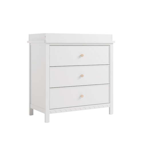Graco Sasha 3 Drawer Infant Chest with Changing Topper, White