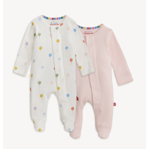 Festive Balloons / Countryside Pink | Magnetic 2-Pack Footie