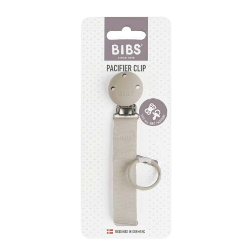 BIBS Pacifier Clip, Ribbon Sand, Infant, 1 Count
