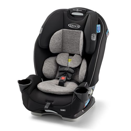 Graco Slimfit 3-in-1 Convertible Car Seat, Ultra-Space-Saving Design, Jarret, Suitable for Rear and Forward-Facing, Highback Booster Seat with 10-Position Headrest