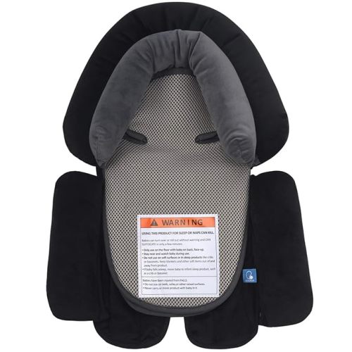 COOLBEBE Upgraded 3-in-1 Babybody Support for Newborn Infant Toddler - Extra Soft Car Seat Insert Cushion Pad, Perfect for Carseats, Strollers, Swings, Black