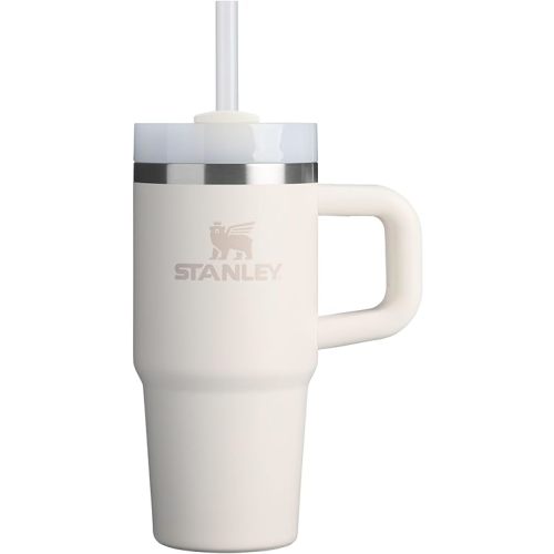 Stanley Quencher H2.0 Tumbler with Handle and Straw 14 oz | Flowstate 3-Position Lid | Cup Holder Compatible for Travel | Insulated Stainless Steel Cup | BPA-Free | Cream 2.0
