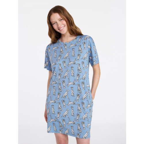 Joyspun Women’s Dreamy Soft Collection Short Sleeve Sleep Shirt, Sizes S/M to 2X/3X