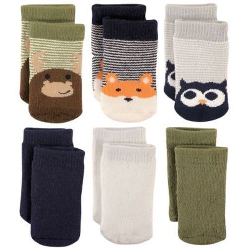 Luvable Friends Baby Boy Newborn And Baby Socks Set, Moose, 6-12 Months