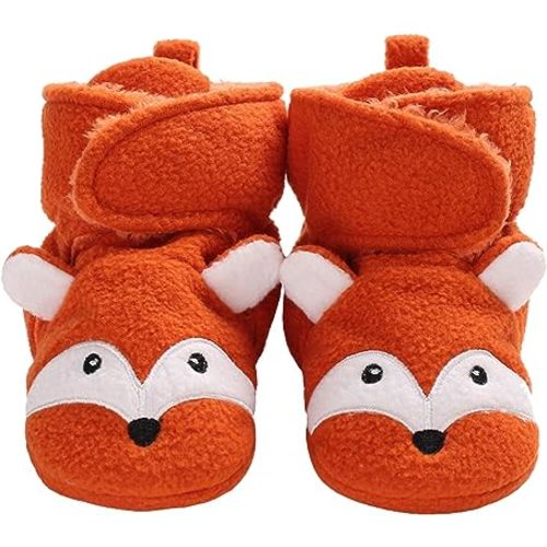 Baby Girls Boys Cozy Fleece Booties Elephent Fox Duck Panda Sheep Design Newborn Shoes Infant Footwear