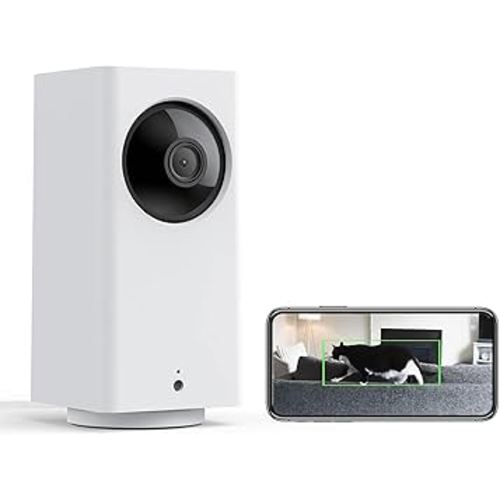 WYZE Cam Pan v2 1080p Pan/Tilt/Zoom Indoor Security Camera with Color Night Vision, Motion and Sound Detection, Wi-Fi Wired Smart Home Security Camera Compatible with Alexa & Google Assistant, White