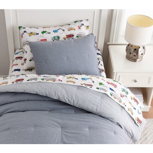 Chambray Reversible Comforter & Shams | Pottery Barn Kids