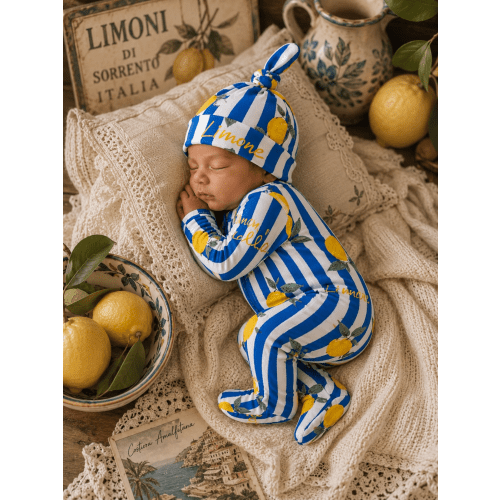 Bamboo Baby Footie – Italian Lemon Classico | Soft & Breathable – SpearmintLOVE