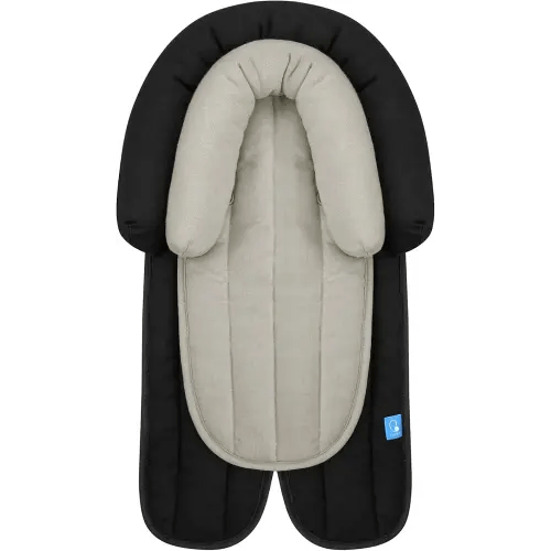COOLBEBE Upgraded 2-in-1 Babybody Supports for Newborn Infant - Extra Soft Breathable Car Seat Insert Cushion Pad, Perfect for Carseat, Stroller, Swing, Bouncer Black