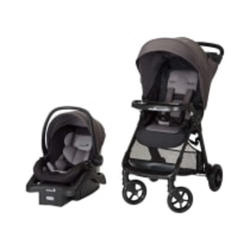 Safety 1st Smooth Ride Travel System with OnBoard 35 LT Infant Car Seat - Monument 2, Designed for travel, the stroller is lightweight, has a fast, 1 hand fold, and stands on its own when folded