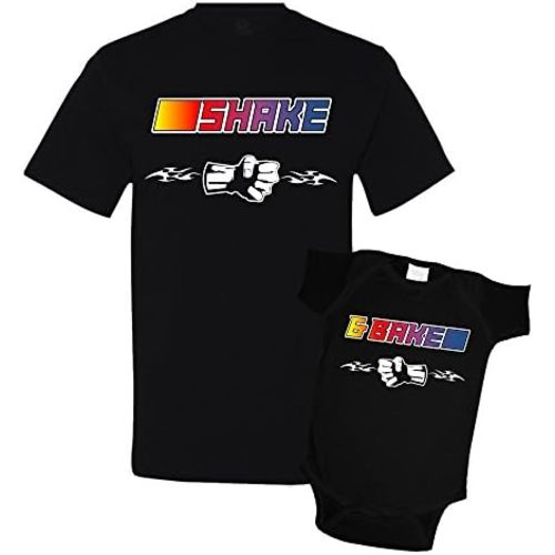Shake and Bake Dad and Baby Matching Shirt Set