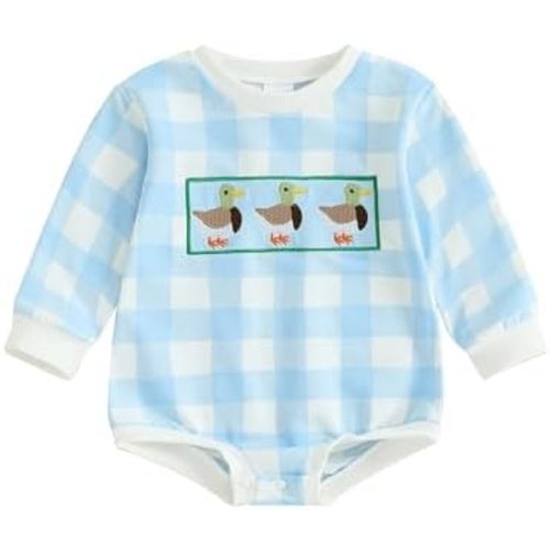 Infant Baby Boy Girl Mallard Duck Romper Short Sleeve Animal Duck One Piece Bodysuit Tops Hunting Baby Clothes