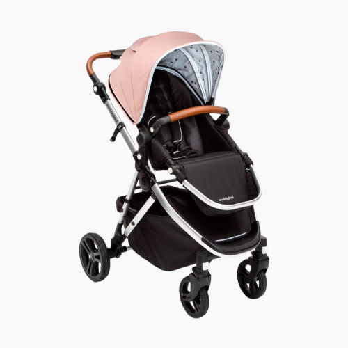 Mockingbird Single Stroller - Bloom/Watercolor Canopy with Penny Leather