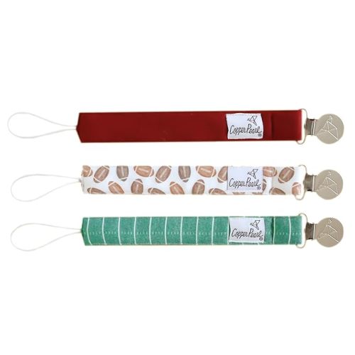 Copper Pearl Binky Clip 3 Pack Set "Blitz"