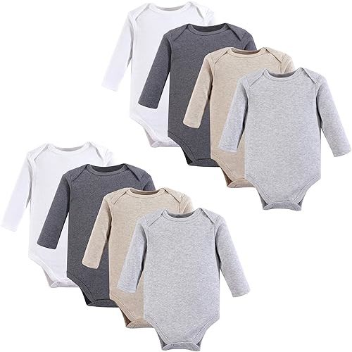 Hudson Baby unisex-baby Cotton Long-sleeve Bodysuits