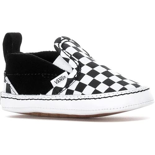 Vans Infant Slip-On V-Crib Sneakers (Checkered Black/True White - 3)