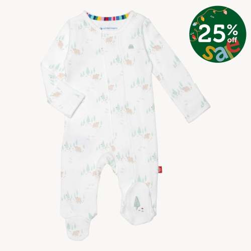 babe in the woods organic cotton magnetic parents favorite footie – Magnetic Me