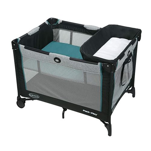 Graco Pack 'n Play Simple Solutions Playard | Includes Integrated Diaper Changer, Darcie - W/ Diaper Changer
