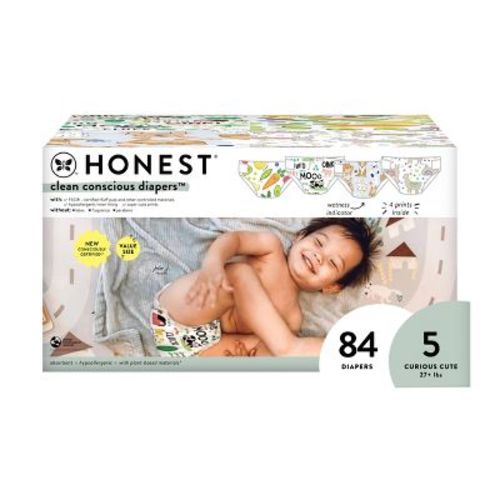 The Honest Company Clean Conscious Disposable Diapers Barnyard Babies & Pandas - Size 2 - 72ct