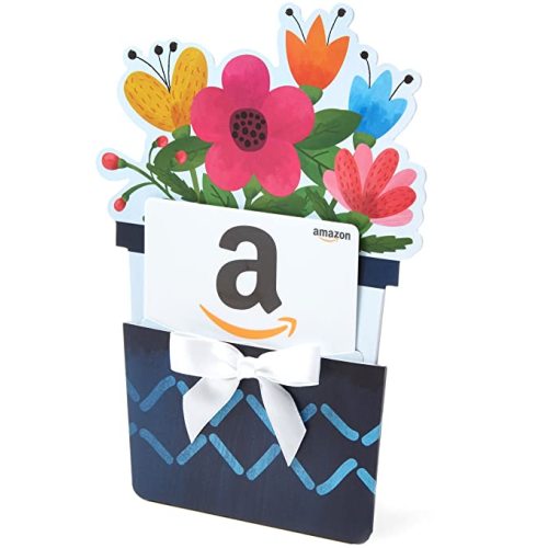 Amazon.com Gift Card for Any Amount in a Flower Pot Reveal (Classic White Card Design)