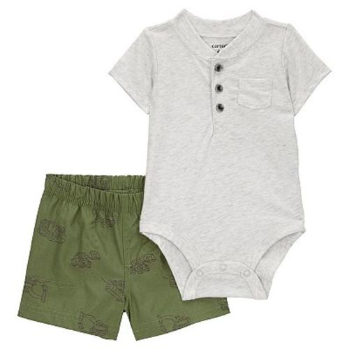 Baby Boy Carter's 2-Piece Henley Bodysuit & Short Set