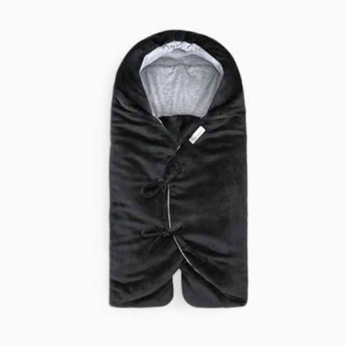 7AM Enfant Nido Velour Mild Climate Infant Wrap - Black Velour, 0-6 M