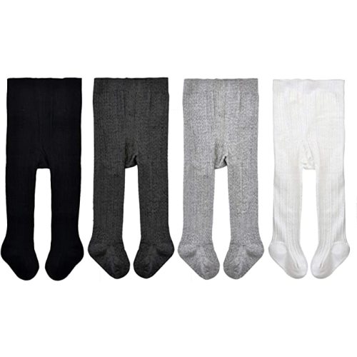 EPEIUS Baby Girls Tights Cable Knit Leggings Stockings Cotton Pantyhose for Newborn Infants Toddlers 3/6 Pack