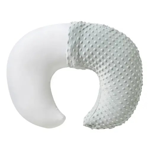 Nursing Pillow and Positioner with Cover for Breastfeeding and Bottle Feeding, Propping Baby, Tummy Time, Baby Sitting Support, Awake-Time Support (Sea Foam, 22" x 17.7" x 5.9")
