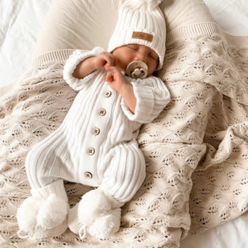 Little B's Pom Booties - Milk