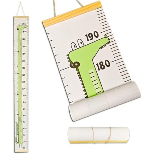 Crocodile Height Chart for Kids, Green Crocodile Wall Decals, Outivity Growth Chart for Kids, Child Height Wall Chart (Crocodile)