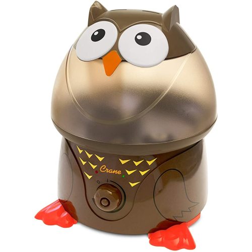 Crane Adorables Ultrasonic Humidifiers for Bedroom and Baby Nursery, 1 Gallon Cool Mist Air Humidifier for Large Room or Kid's Room, Humidifier Filters Optional, Owl