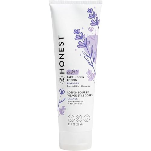The Honest Company Hydrating Face Body Lotion, Fast Absorbing, Naturally Derived, Hypoallergenic, Lavender Calm, 8.5 fl oz