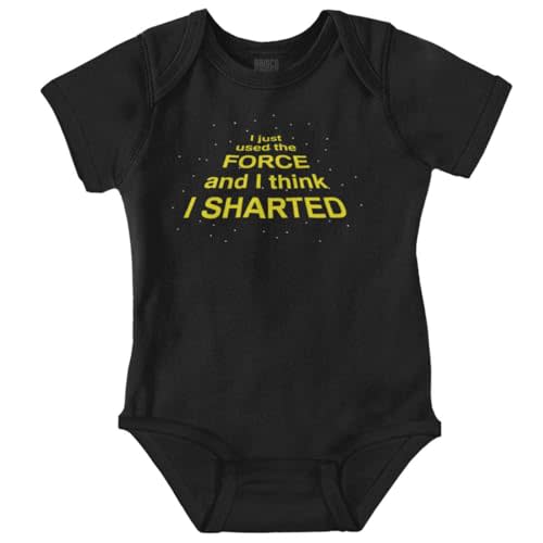 Brisco Brands Used Force Silly Funny Galaxy Nerd Baby Romper Boys or Girls