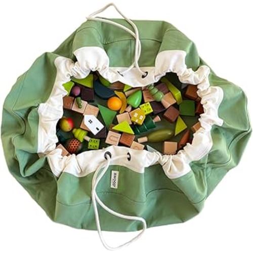 Swoop Bags - Durable Toy Storage Drawstring Bag - Ideal for Small Toys - Organizer and Play Mat - Cool Storage Holders For Kids Rooms and Playrooms - GREEN