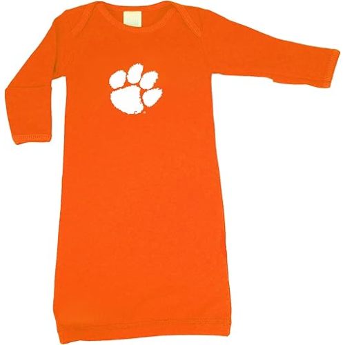 Clemson Tigers Baby Layette Gown Orange 0-3 Months