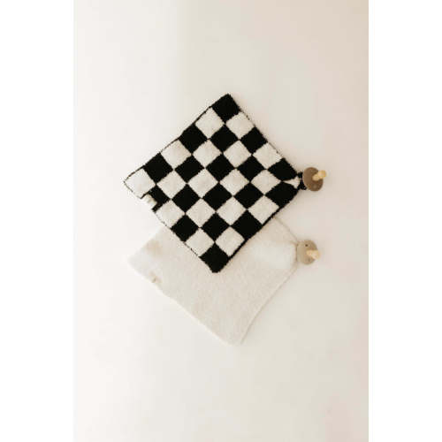forever french Black & White Checkered | Lovey — buybuy BABY