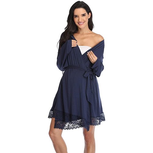 Maternity Robes for Women - Hospital Labor Delivery Robes - Pregnancy Nursing Sleepwear
