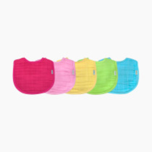 GREEN SPROUTS Organic Muslin Bibs (5 Pack) - Pink Set