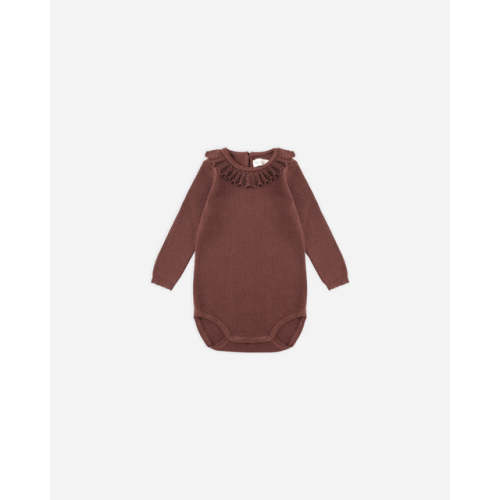 Ruffle Collar Bodysuit || Burgundy – Rylee + Cru