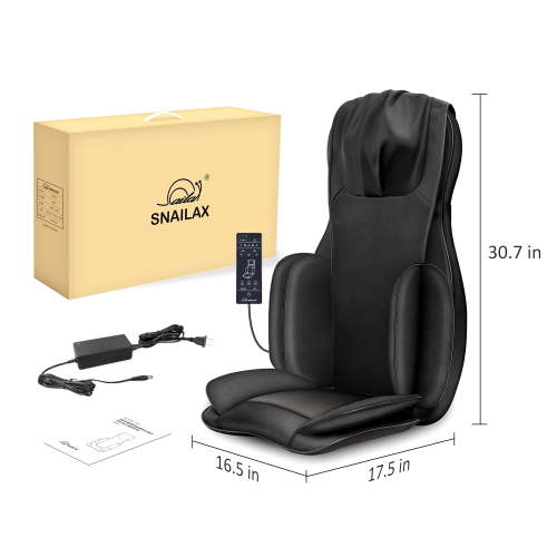 Snailax Shiatsu Back Massager with Heat & Compression, Seat Cushion Massager for Office Chiar, Father's Day Gift