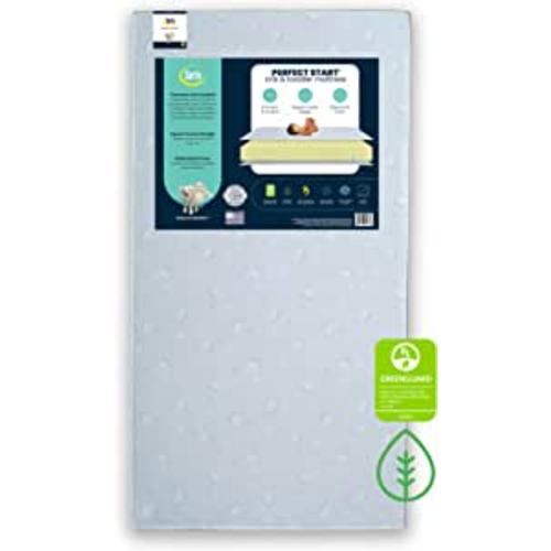 Serta Perfect Start Dual Sided Baby Crib Mattress & Toddler Mattress - Waterproof - 6" Premium Sustainably Sourced Fiber Core - GREENGUARD Gold Certified – 7 Year Warranty - Made in USA - Mattress Only