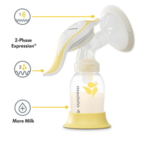 Medela Manual Breast Pump Set - Perfect Pair Bundle, Includes Harmony Manual Breast Pump & Silicone Breastmilk Collector