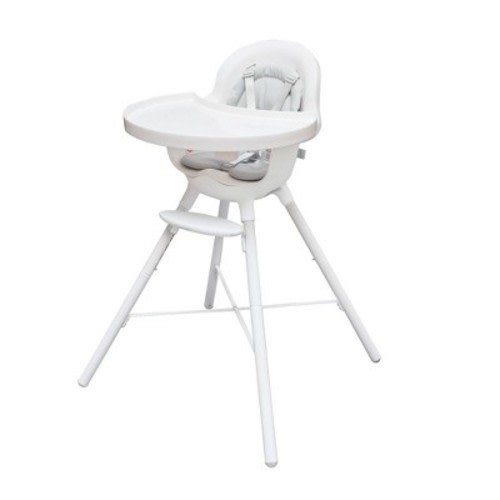 Boon GRUB 2-in-1 Convertible High Chair for Baby & Toddler Chair with Dishwasher-Safe Seat & Tray, Color: White