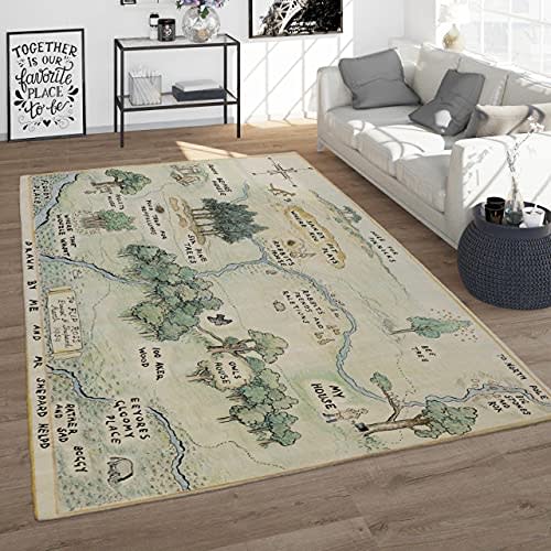 oHome Design 100 Acre Wood map Winnie The Jungle Rug (Small)