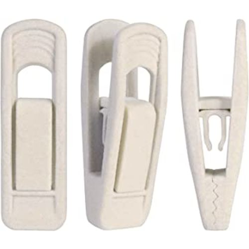 Trgowaul Velvet Hangers Clips, Pants Hangers Velvet Clips, Strong Finger Clips Perfect for Thin Velvet Hangers (20pc, Beige)