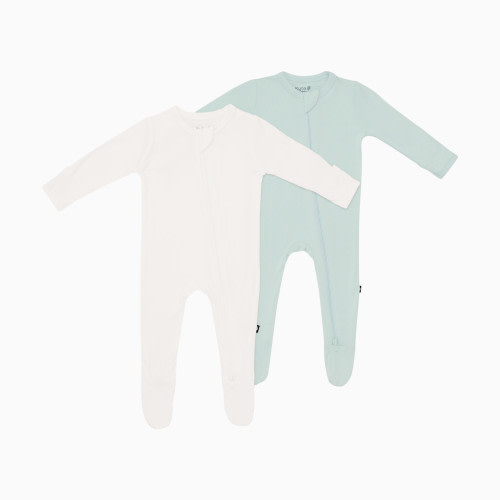 Kyte Baby Zipper Footie Bundle (2 Pack) - Green, 3-6 M